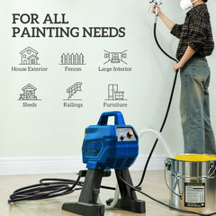 HOMCOM Airless Paint Sprayer, Thinning-Free Electric Paint Spray Gun for Walls, Fences & DIY Projects, Dark Blue - product