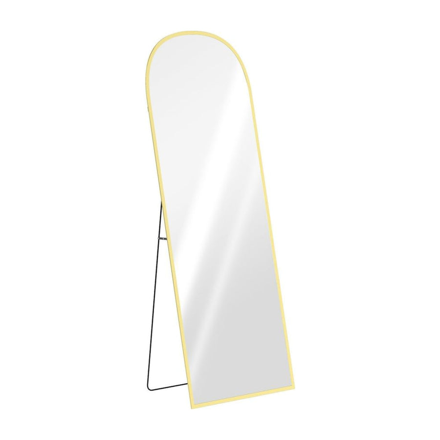 HOMCOM 165cm Aluminium Frame Standing Mirror - Gold