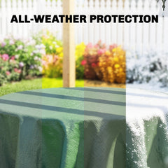 Outsunny 3 x 4m Waterproof Tarpaulin, 90GSM Tear-Resistant PE Tarp with Reinforced Grommets, UV Protected Cover