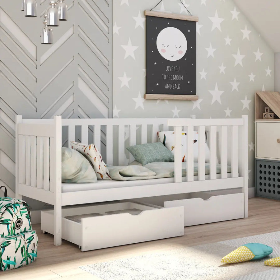 Wooden Single Bed Alicia With Storage