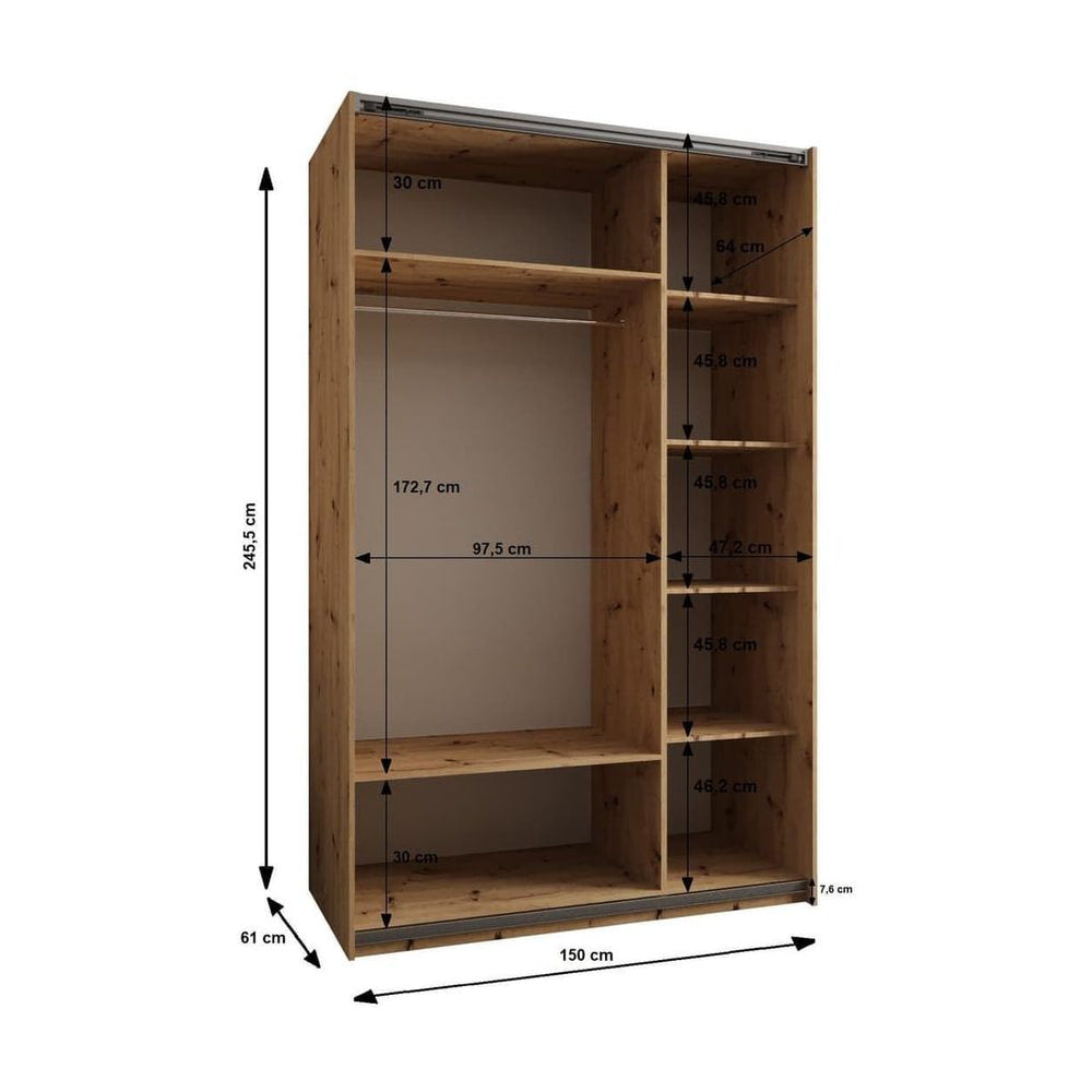 Trosa I Sliding Door Wardrobe 150cm
