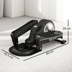 SPORTNOW Under Desk Elliptical Machine with LCD Monitor, 8 Adjustable Magnetic Resistances for 2-in-1 Seat & Stand Up Exercise