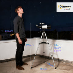 Outsunny Astronomy Telescope in White