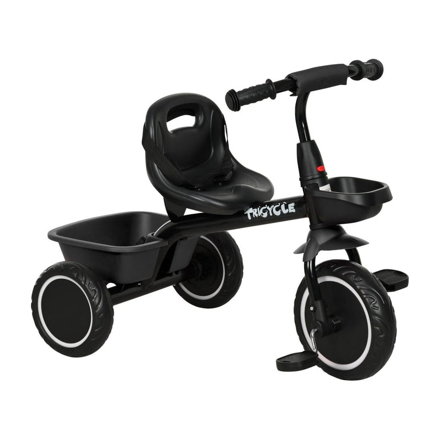 AIYAPLAY Kids Trike for 2-5 Years with Adjustable Seat in Black