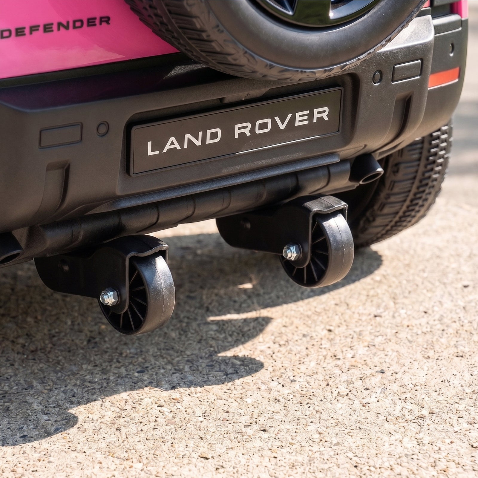AIYAPLAY Land Rover Licensed 12V Kids Ride on Car with Remote, Suspension, Slow Start, 3 Speeds, Lights, Music, Horn, Pink