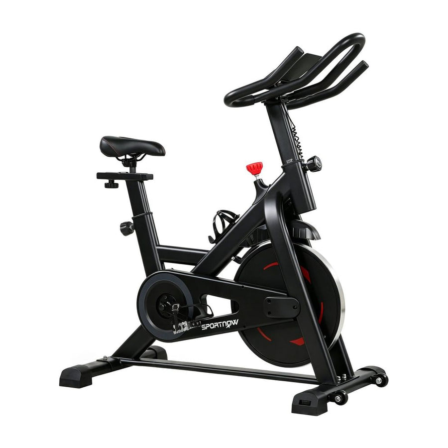 SPORTNOW Exercise Bike, Indoor Stationary Bike with Smart APP, 0-100% Magnetic Resistance, Adjustable Seat & Handlebars