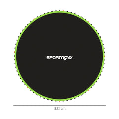 SPORTNOW Replacement Trampoline Mat with Spring Pull Tool, 72 V-Hooks, for 12ft Trampoline using 14cm Springs, Green