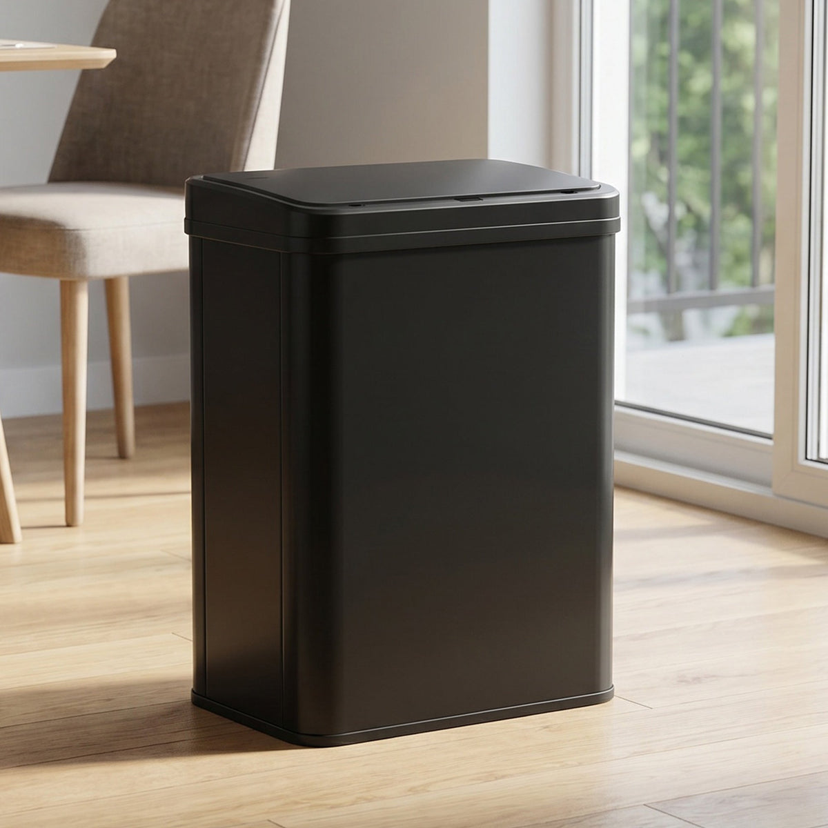 HOMCOM 40L Sensor Bin with Soft-Close Lid, Stainless Steel Automatic Touchless Motion Sensor Kitchen Bin, Black