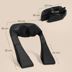 HOMCOM Neck and Shoulder Massager with Heat, Deep Tissue Shiatsu 3D Kneading Massager for Neck, Back, Waist, Foot and Leg