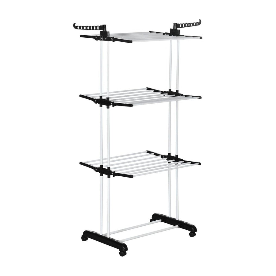 HOMCOM Foldable Clothes Drying Rack in Black