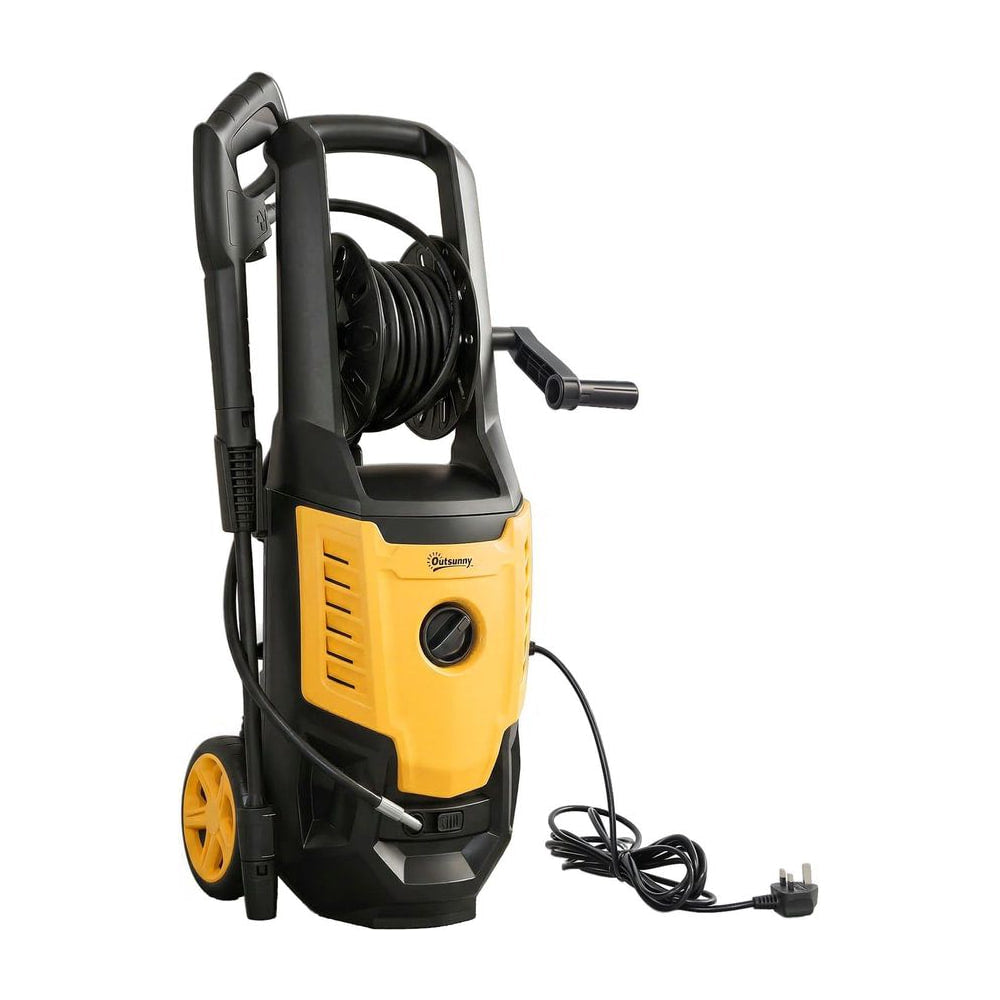 Outsunny 2200W High Pressure Washer, 170 Bar Pressure Washer with Adjustable Nozzle and 6M Hose, 33 x 31.5 x 80.5 cm, Yellow