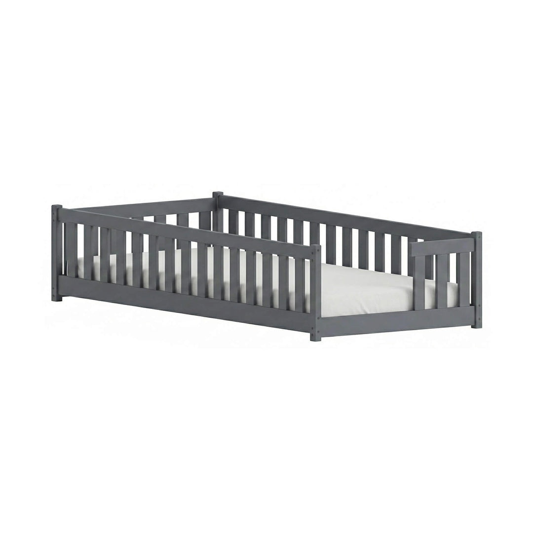Wooden Single Bed Zoya in Graphite, image 8