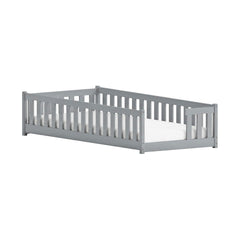 Wooden Single Bed Zoya in Grey, image 9