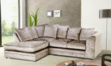 Arabia Crushed Velvet Corner Sofa Set