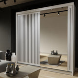 Zeus Sliding Door Wardrobe Multiple Sizes - Available in Oak,Grey, White or Black