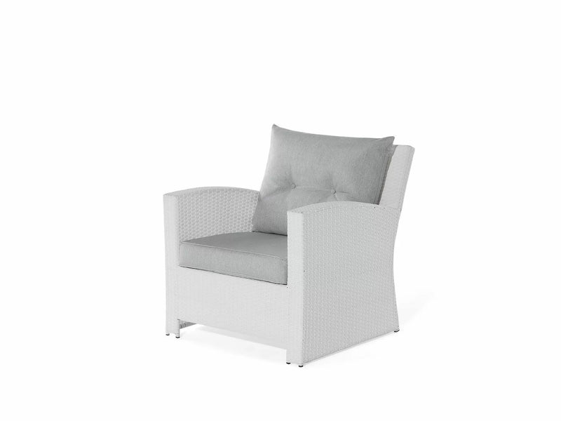 Marina 4PC Rattan Garden Lounge Sofa Set - White