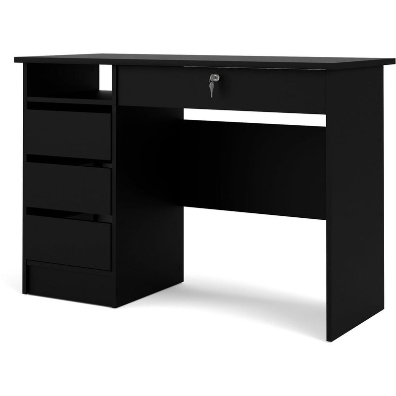 Function Plus Black 3+1 Handle Free Drawer Office Desk