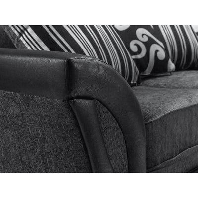 Ferol Fabric Swivel Chair - Black/Grey