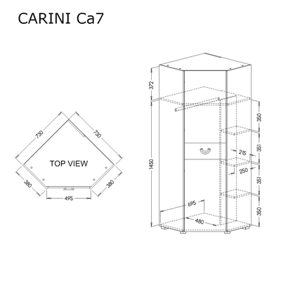 Carini CA7 Corner Wardrobe