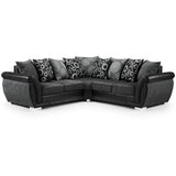 Shannon Black and Grey Large Corner Sofa