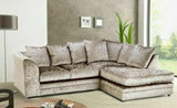 Arabia Crushed Velvet Corner Sofa Set
