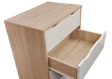 Alton 5 Drawer Chest of Drawers in Sonoma oak and White