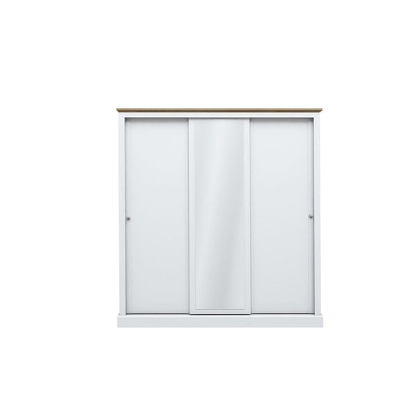 3 door clearance sliding wardrobe white