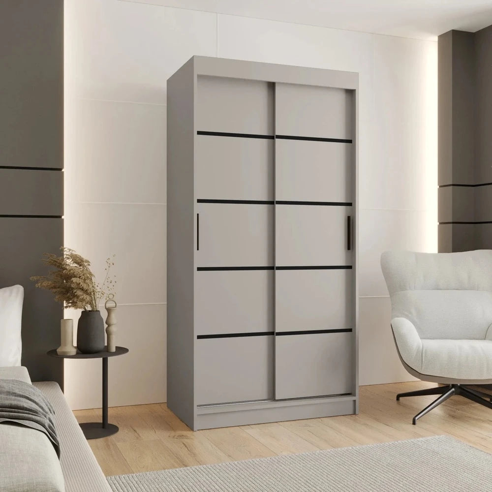 Rubino V1 Sliding Door Wardrobe 100cm - product image 6