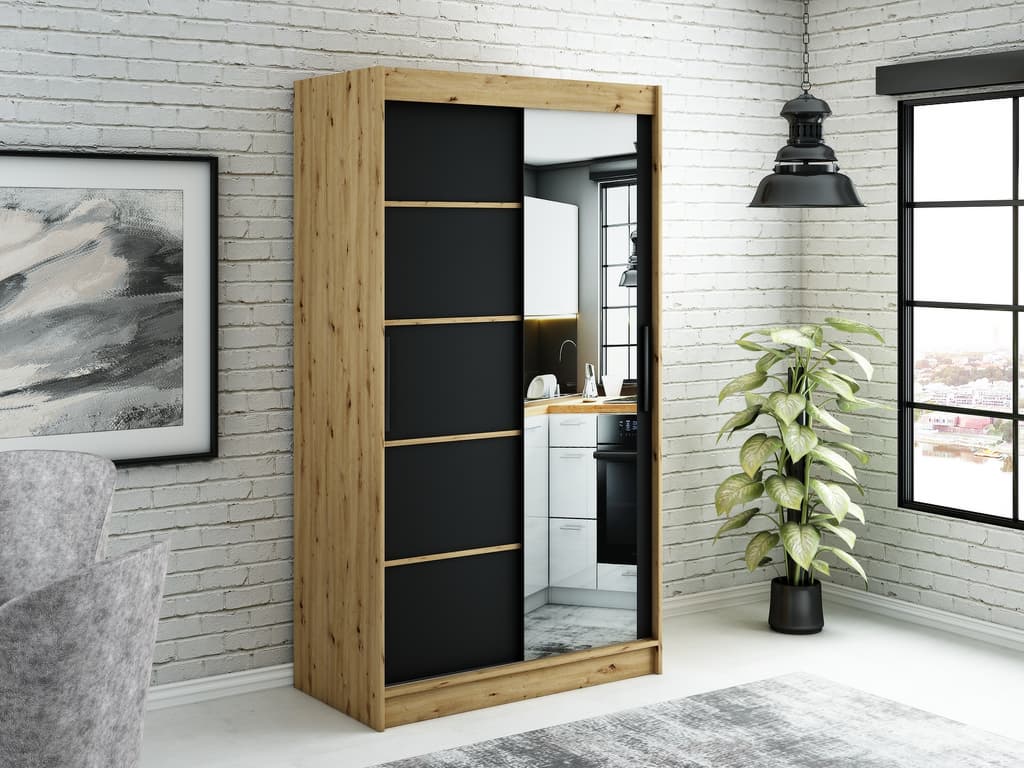 Leto V2 Sliding Door Wardrobe 120cm