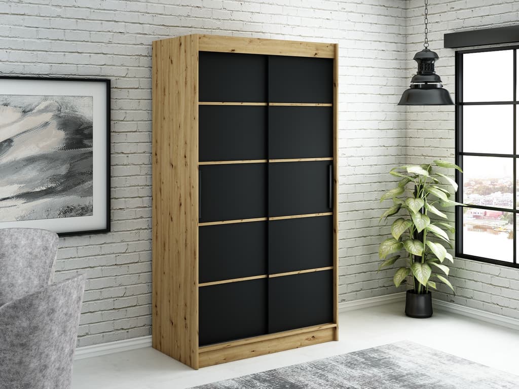 Leto V1 Sliding Door Wardrobe 120cm
