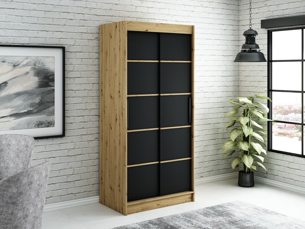 Leto V1 Sliding Door Wardrobe 100cm