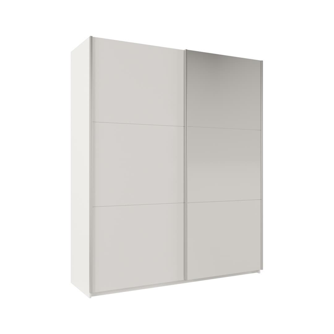 Rodos Sliding Door Wardrobe 200cm in White, image 3
