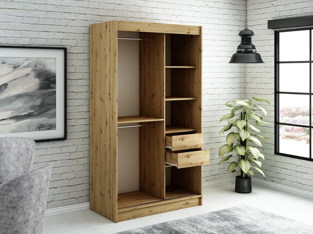 Leto V2 Sliding Door Wardrobe 120cm