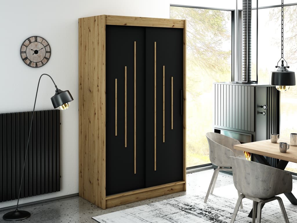 Leto Y Sliding Door Wardrobe 120cm