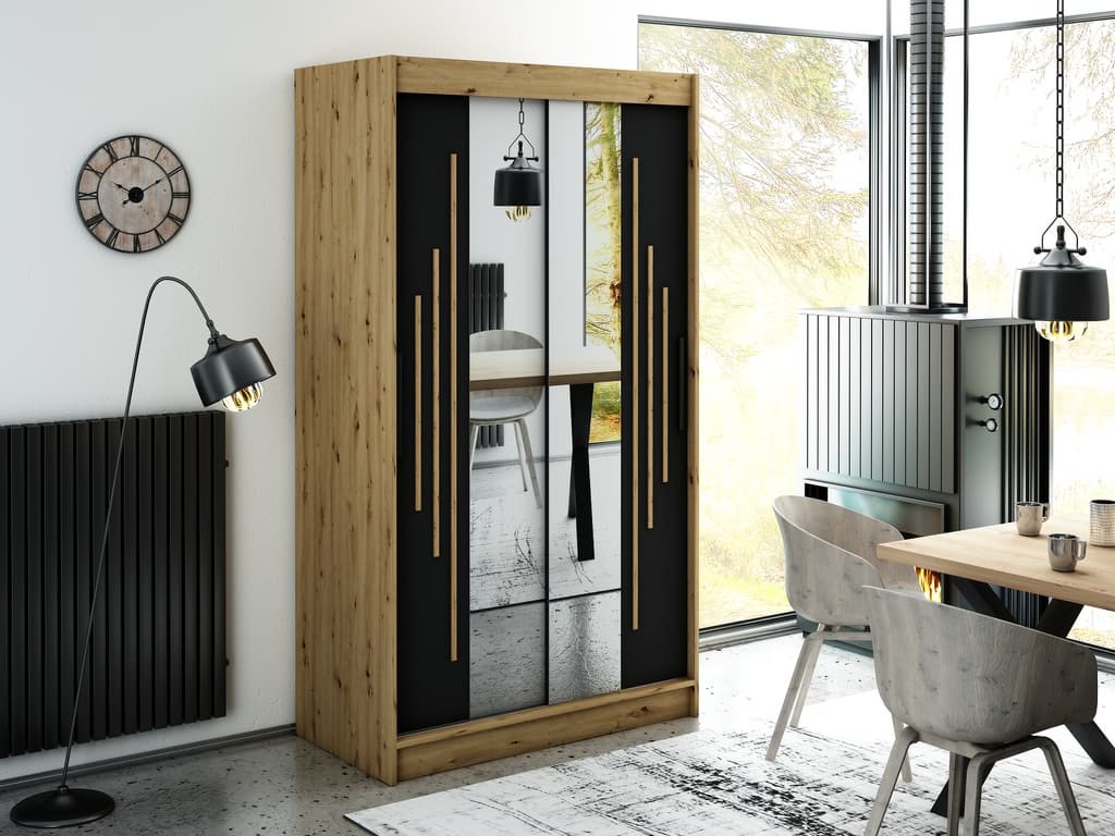 Leto Y1 Sliding Door Wardrobe 120cm