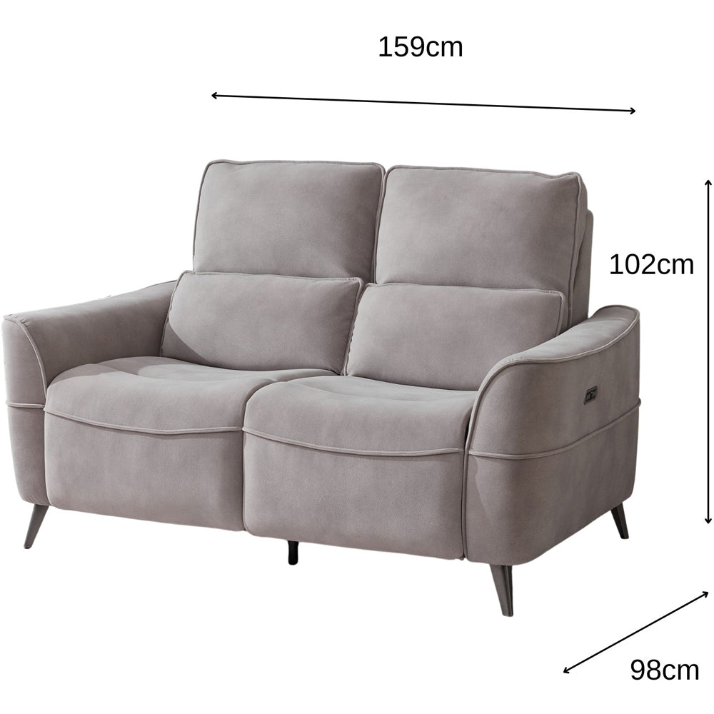 Kensley 2 Seater Sofa Grey (Power Recliner)