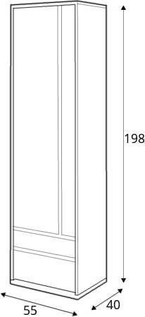 Imola IM-03 Hinged Wardrobe 55cm