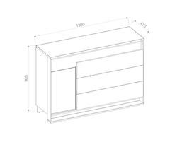 Quant QA-08 Sideboard Cabinet 130cm
