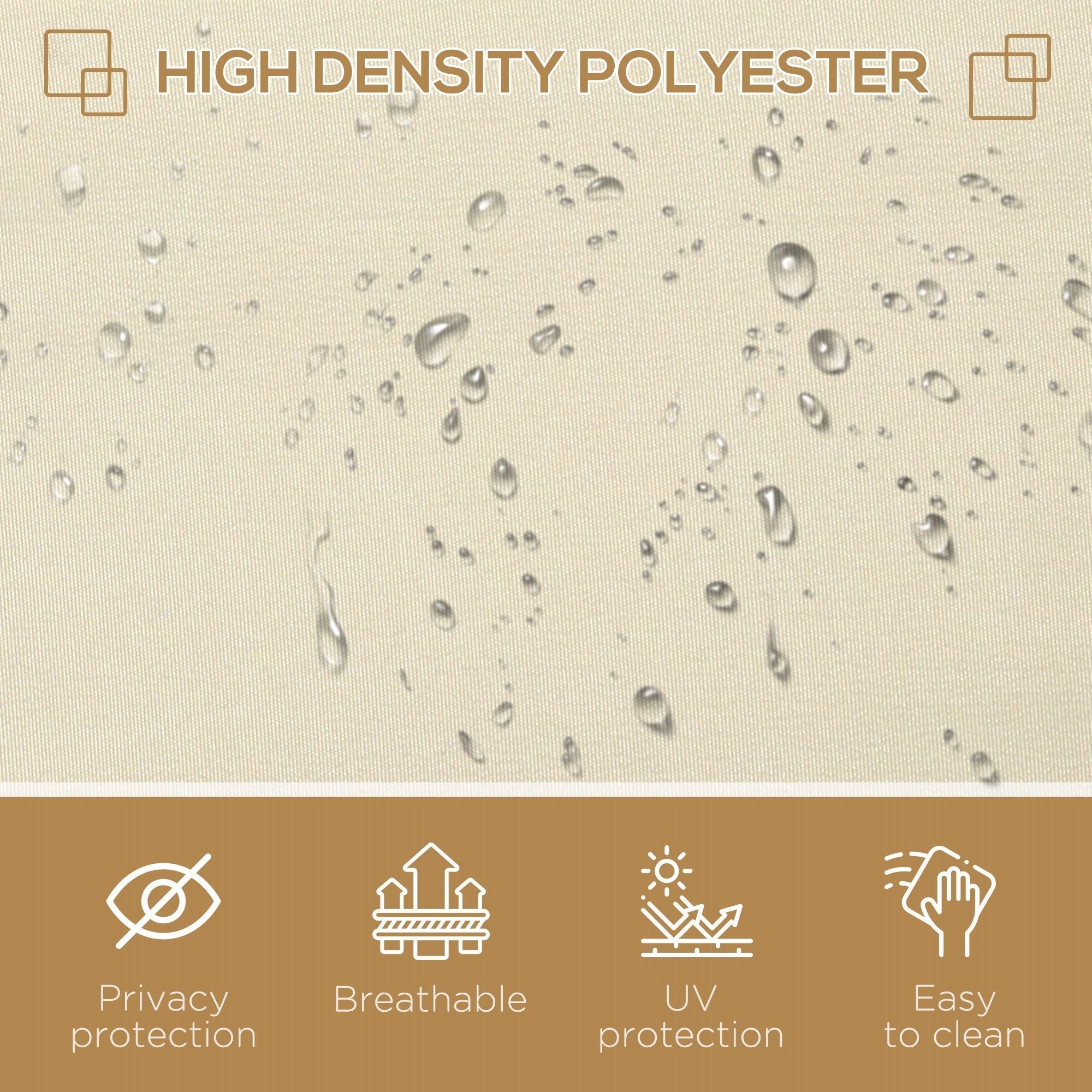 Outsunny Retractable Sun Side Awning Screen Fence Patio Garden Wall Balcony Screening Panel Outdoor Blind Privacy Divider (3x2M, Cream)