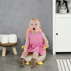ZONEKIZ Baby Potty Training Toilet with Splash Guard, Anti-Tip Feet, Side Handles, Easy to Clean