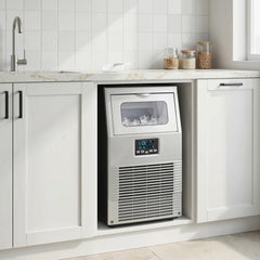 HOMCOM Commercial Ice Maker with 4kg Ice Storage - Silver Tone