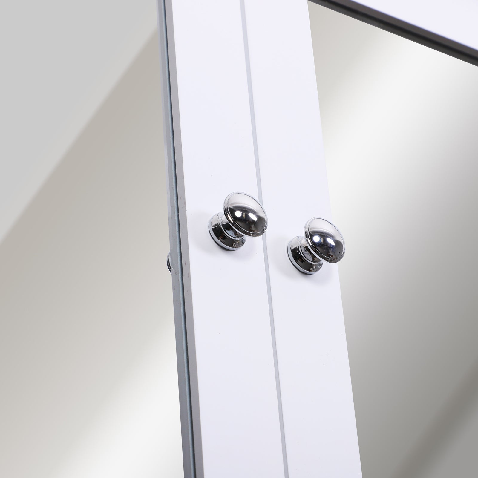 kleankin Wall-mounted Bathroom Cabinet Mirror Door Organiser Storage Shelves Living Room White