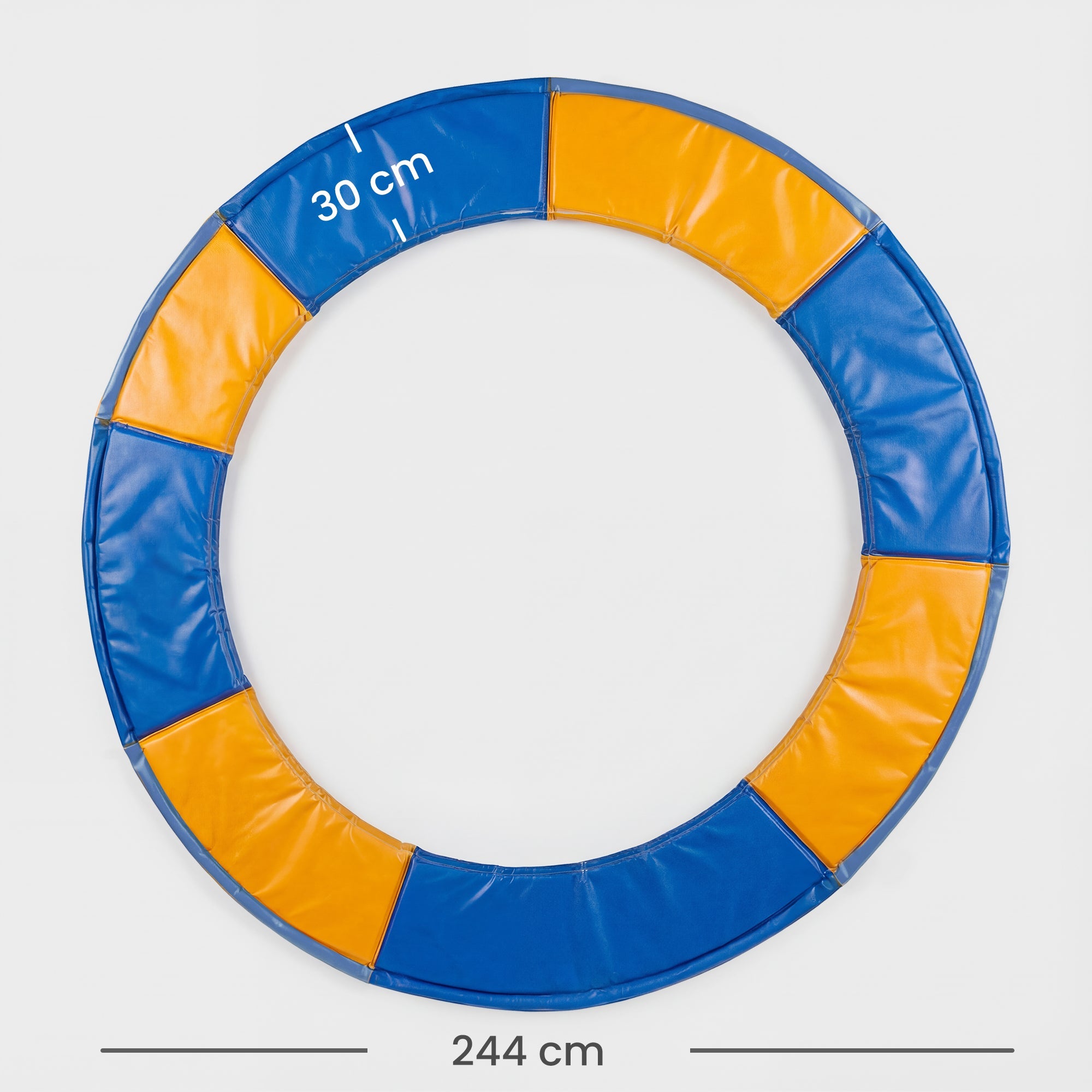 HOMCOM 8FT Trampoline Spring Cover, Plastic Trampoline Pad Replacement Safety Guard, Yellow and Blue