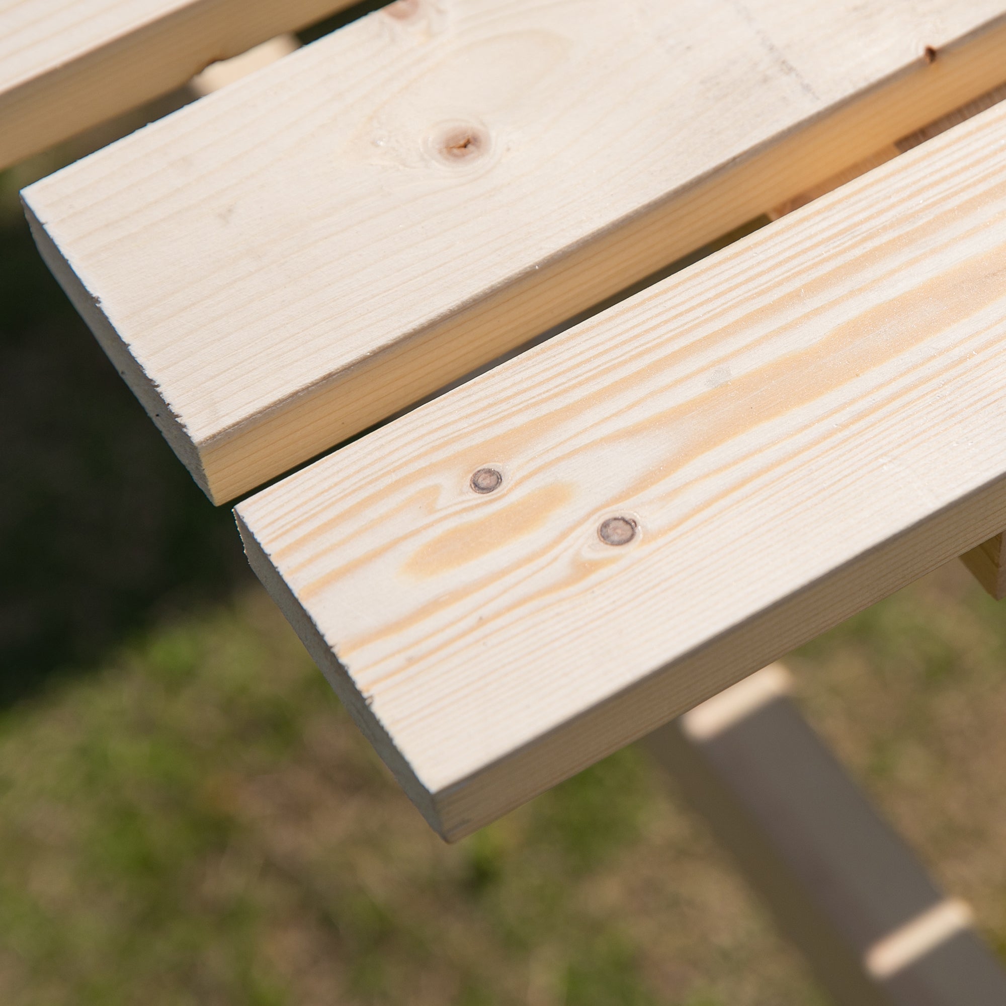 Outsunny 6 Seater Wooden Picnic Table Bench for Outdoor Garden or Patio with Parasol Cutout 150 cm Natural Wood Finish