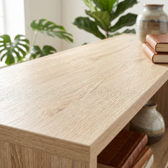 HOMCOM Six Shelf Bookcase - Oak