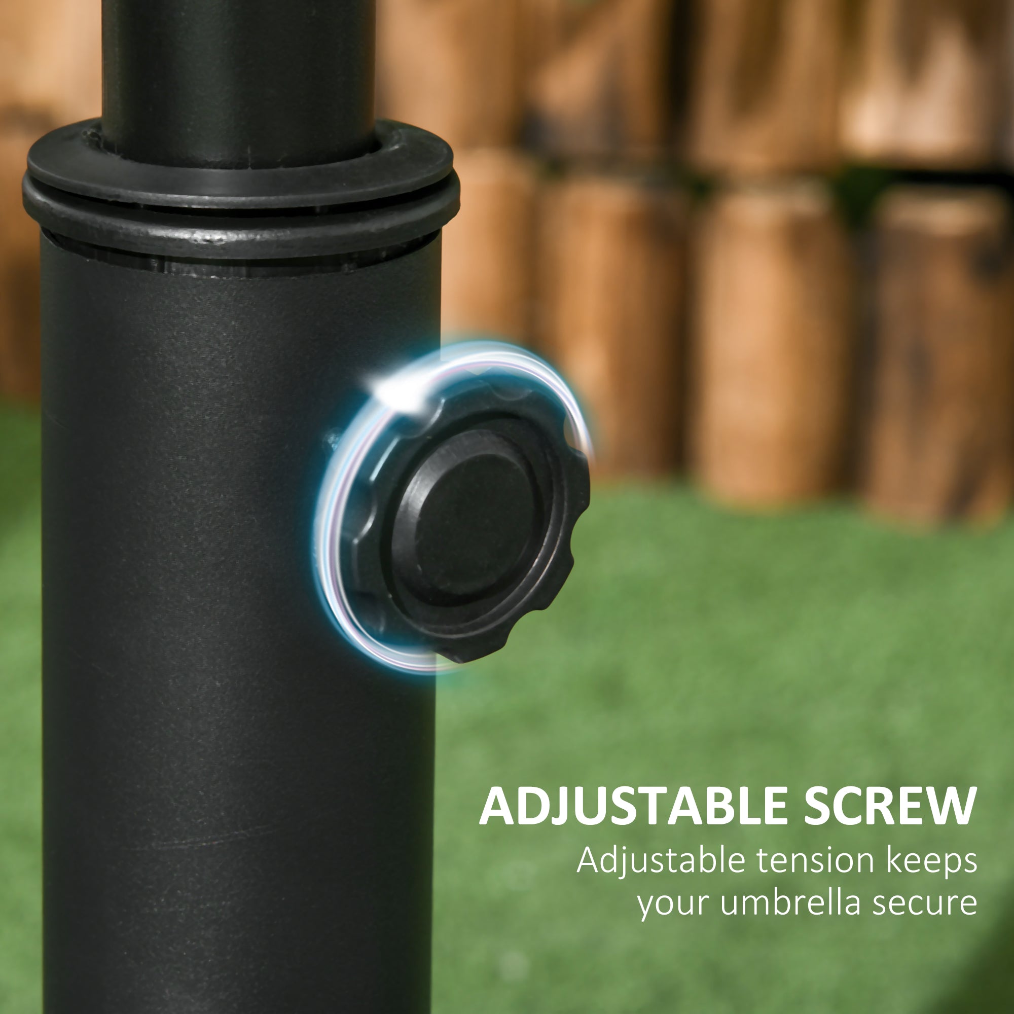 Outsunny Heavy Duty Cement Parasol Base 20kg Round Patio Umbrella Stand Garden Outdoor Shade Holder for Dia. 35mm/38mm/48mm Poles