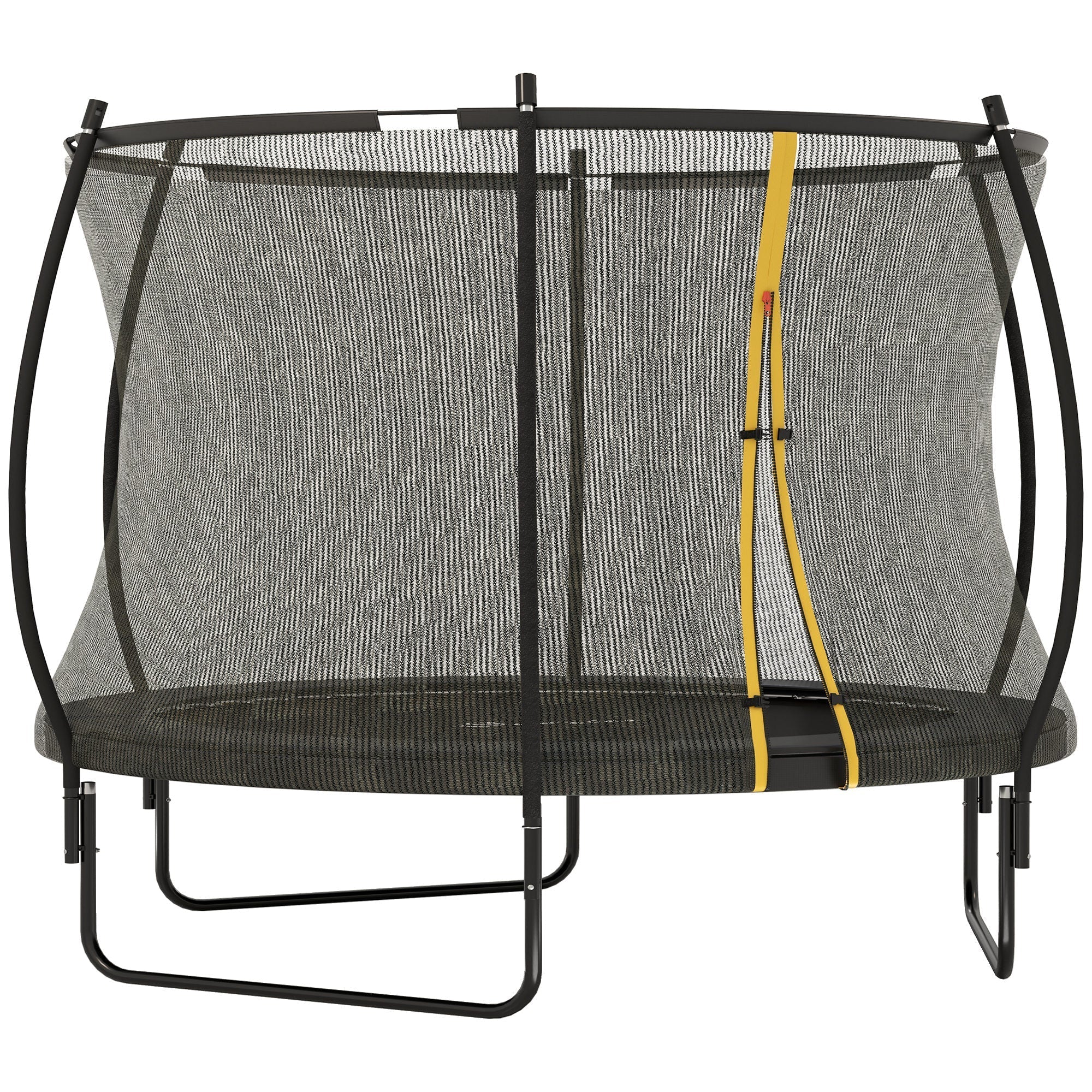 SPORTNOW 8ft Outdoor Trampoline with Enclosure Net, Spring Cover, Black