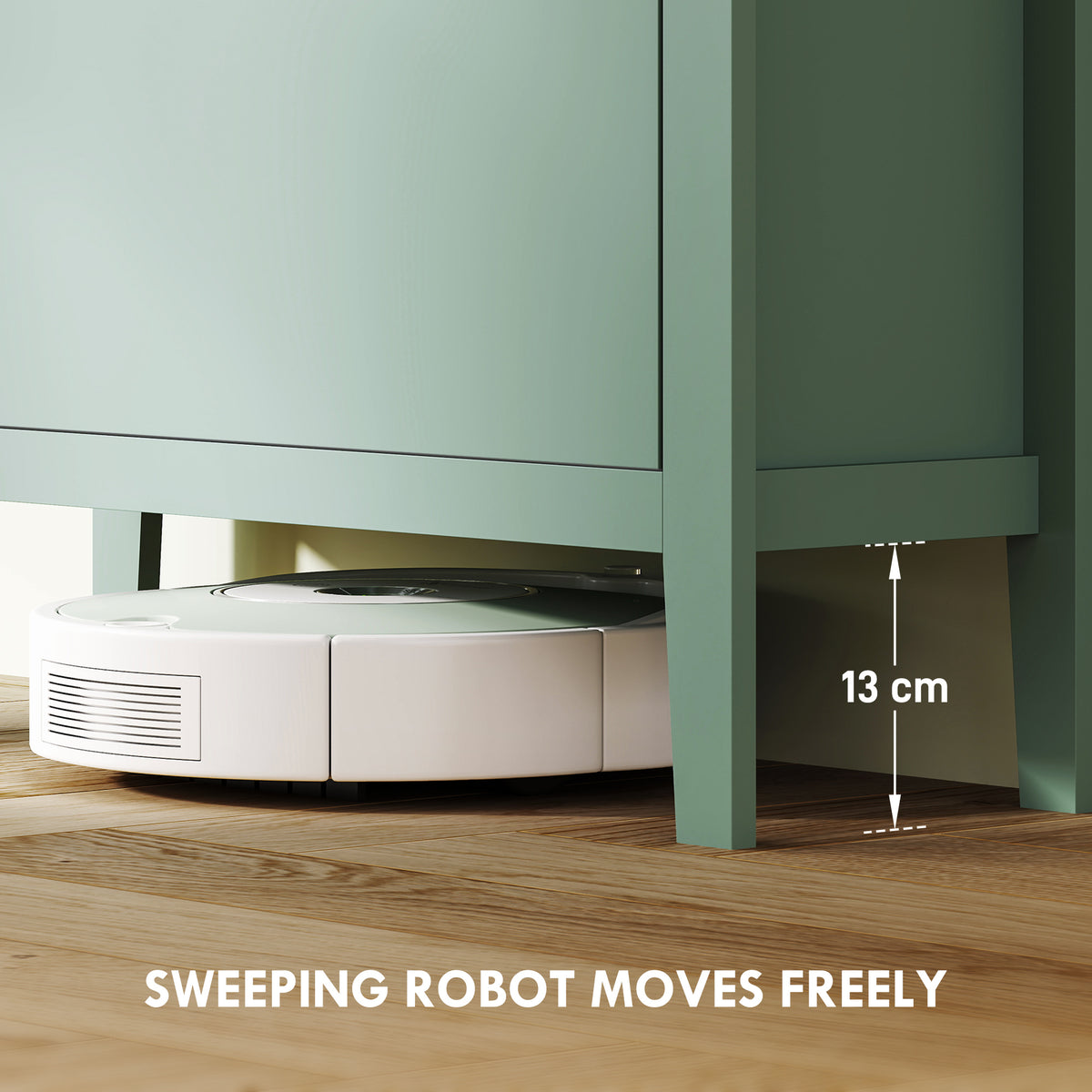 HOMCOM Modern Three-Drawer Shoe Cabinet - Green