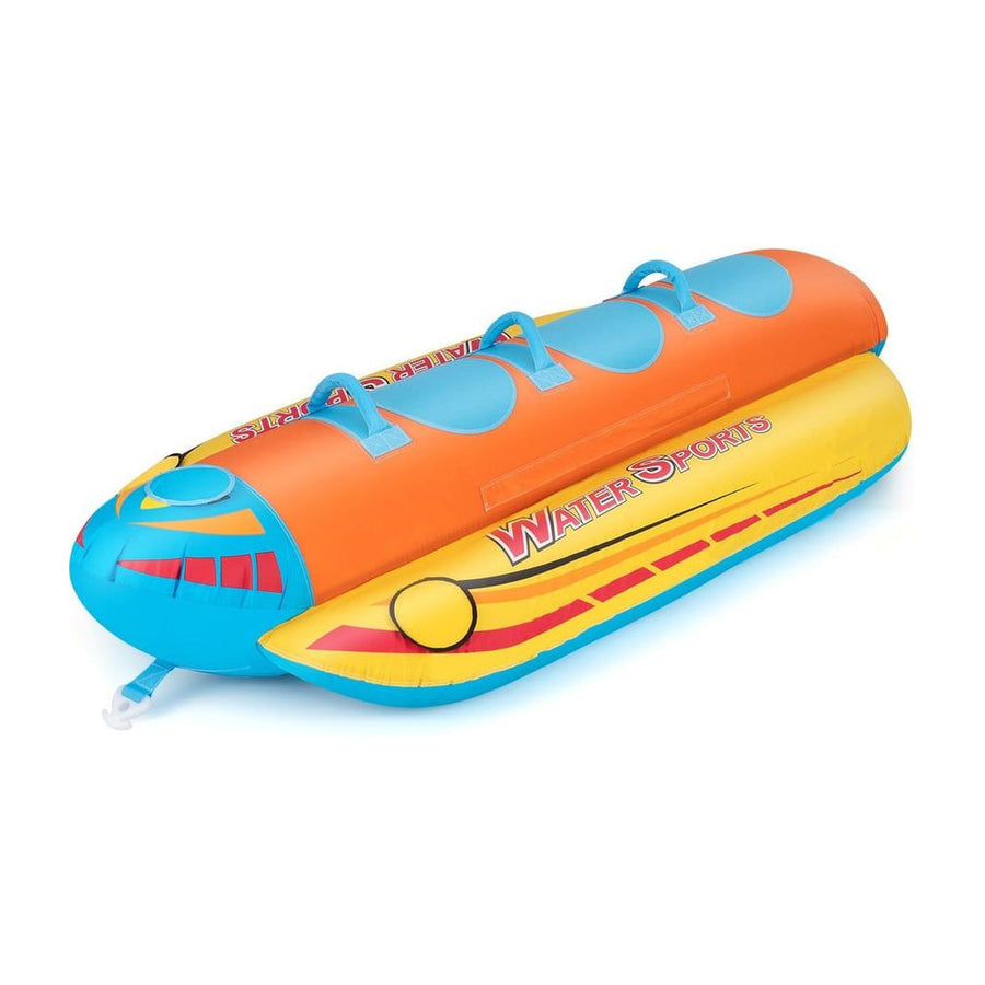 1-3 Riders Inflatable Banana Boat Towable Tube for Boating with Full Nylon Cover