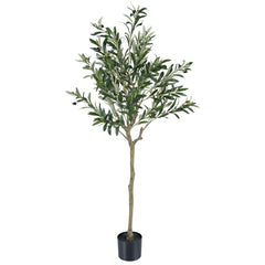 1 Piece 150 cm Artificial Olive Tree with 24 Olive Fruits and 576 Silk Leaves